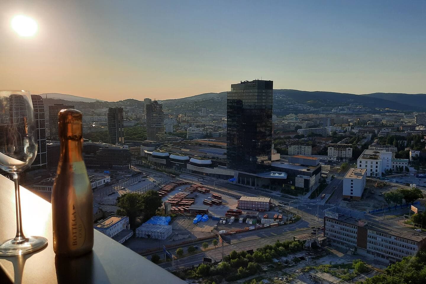 City view from 30. floor, parking price included