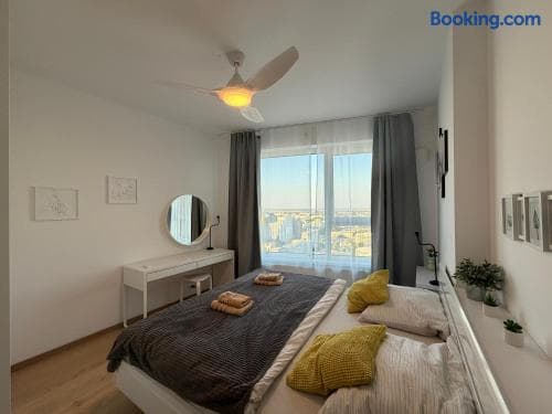 City view from 30. floor, parking price included