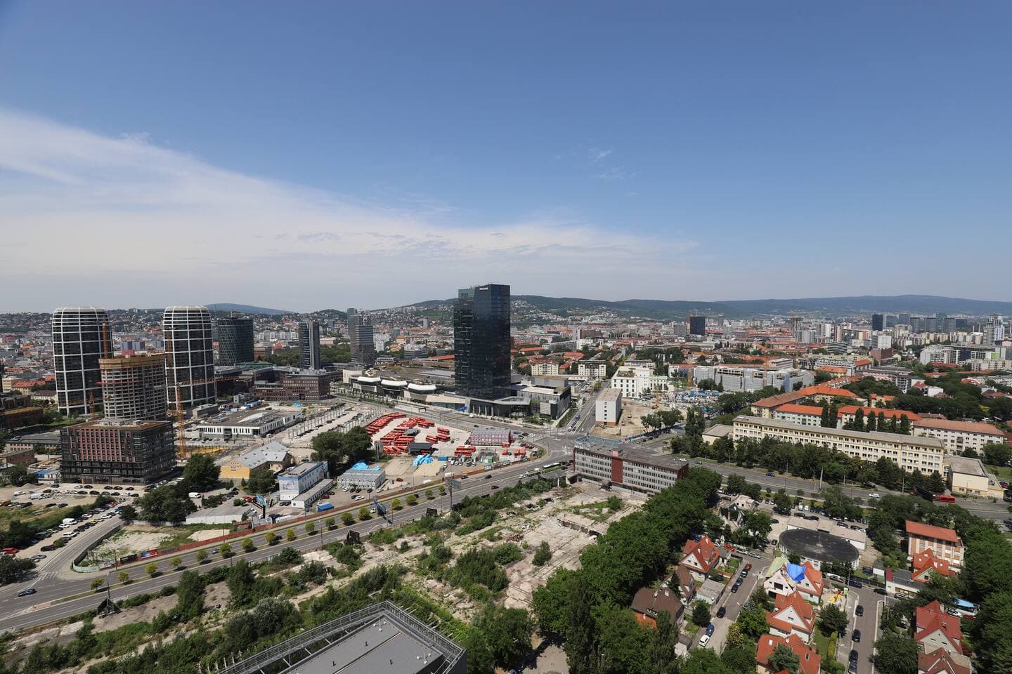 City view from 30. floor, parking price included
