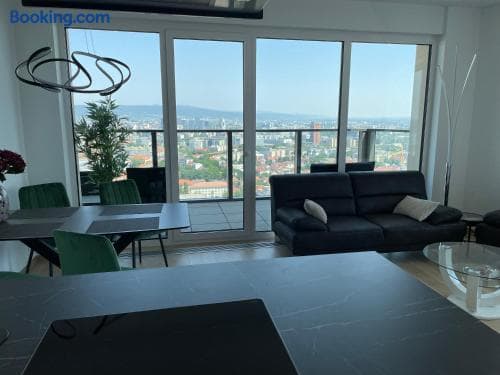 City view from 30. floor, parking price included