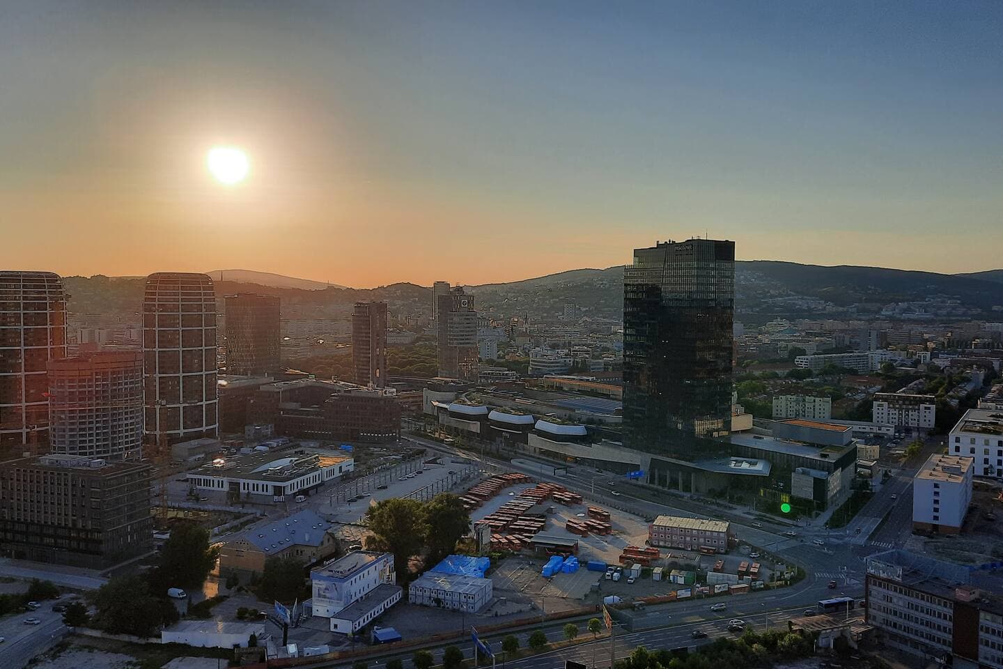 City view from 30. floor, parking price included