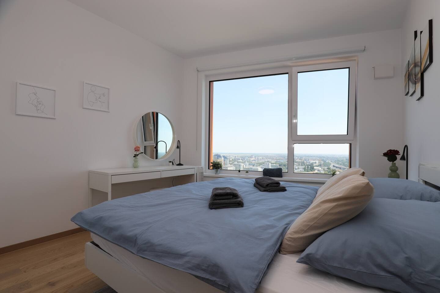 City view from 30. floor, parking price included