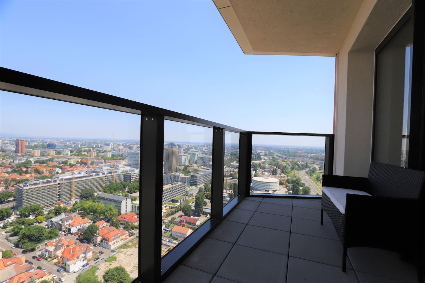 City view from 30. floor, parking price included